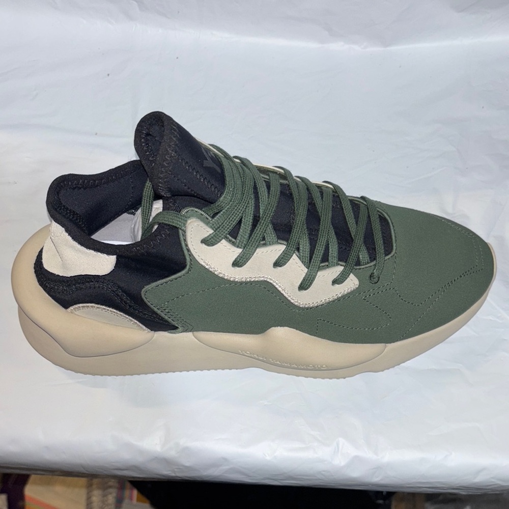 NEW ADIDAS Y-3 Kaiwa Athletic Sneakers Running Fashion Shoes Green Size 10.5 - Picture 6 of 7